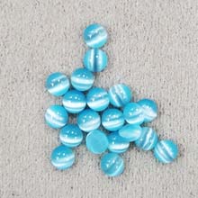 5MM ROUND CABOCHON CAT'S EYE AQUAMARINE (20PCS/BAG)